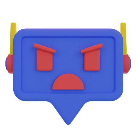 Chatbot enojado  3D Icon