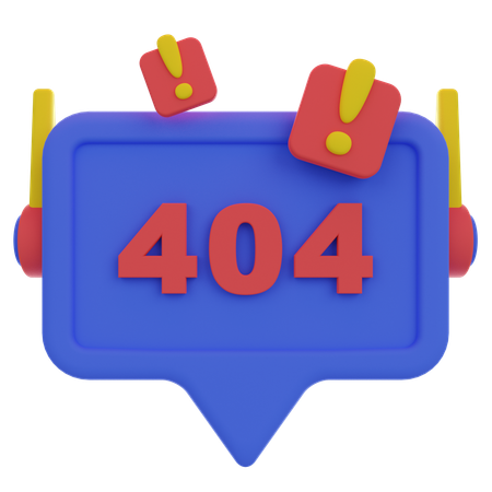 Chatbot Error  3D Icon