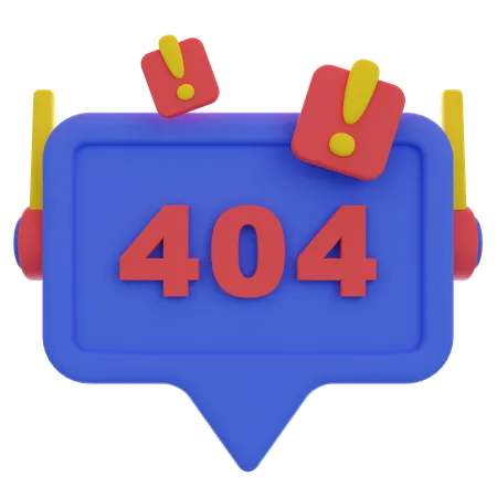 Chatbot Error  3D Icon