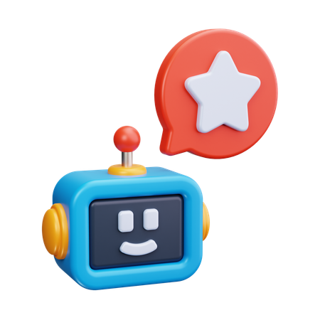 Estrella del chatbot  3D Icon