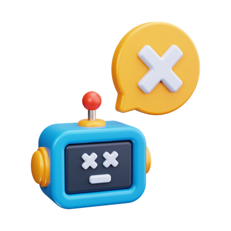 Fallimento del chatbot  3D Icon