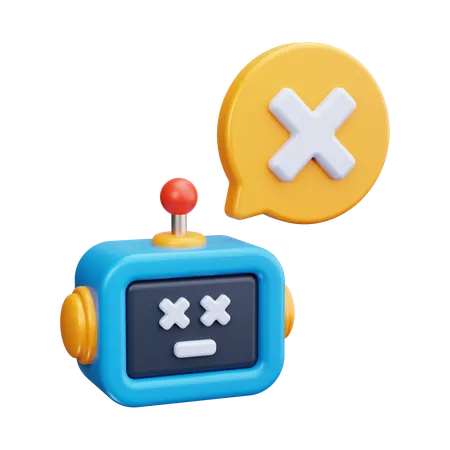 Fallimento del chatbot  3D Icon