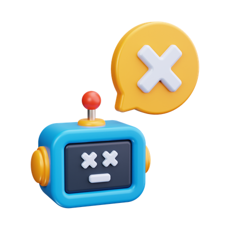 Chatbot-Fehler  3D Icon