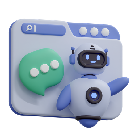 Chatbot Helpdesk  3D Icon