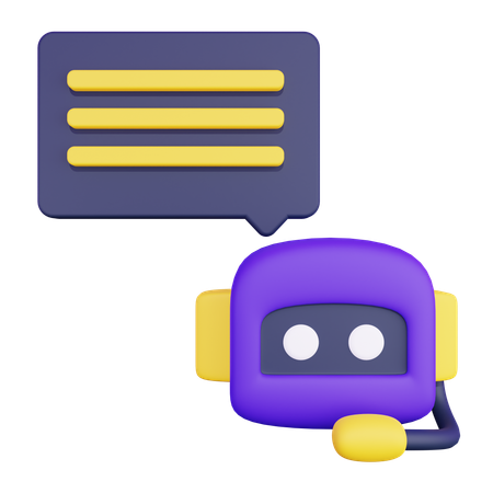 Chatbot de inteligência artificial  3D Icon