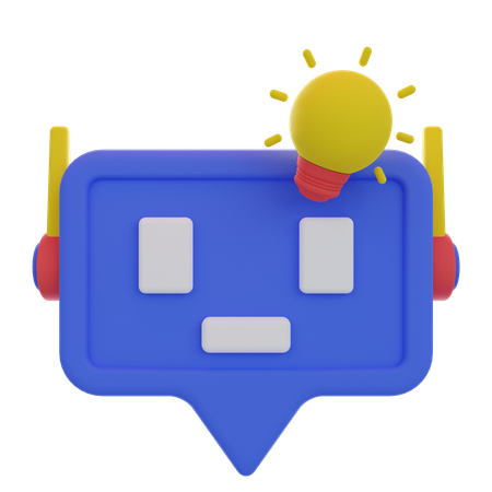 Chatbot Learning  3D Icon