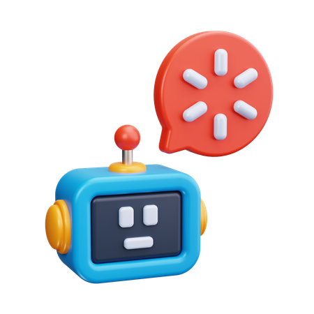 Chatbot Loading  3D Icon