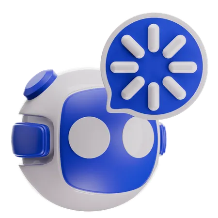 챗봇 로딩  3D Icon