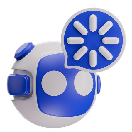 Chatbot Loading  3D Icon