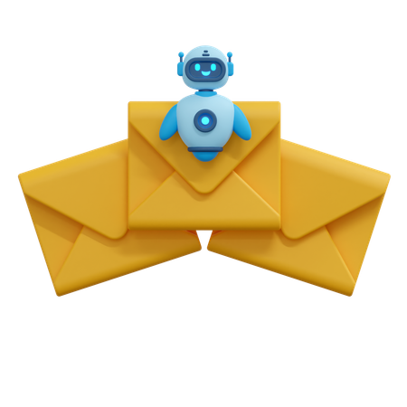 Mensagem de e-mail do chatbot  3D Icon