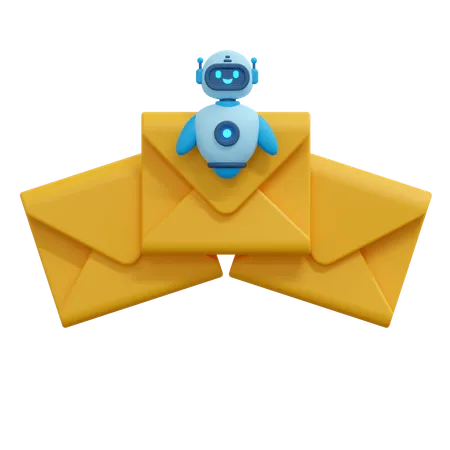 Mensagem de e-mail do chatbot  3D Icon