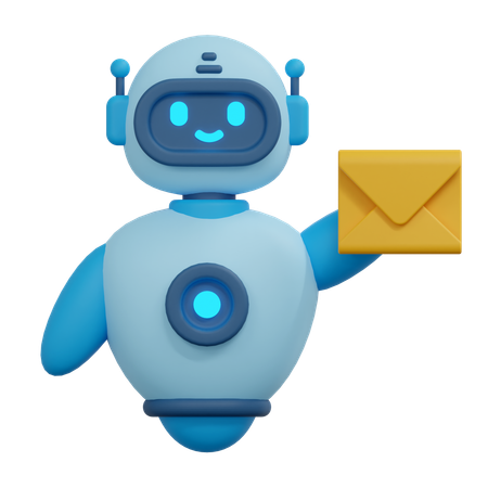 Mensagem de e-mail do chatbot  3D Icon