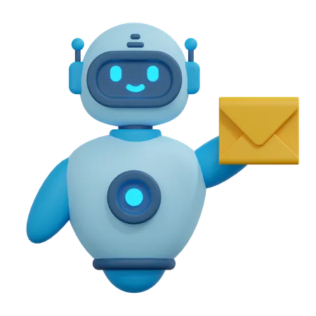 Mensagem de e-mail do chatbot  3D Icon