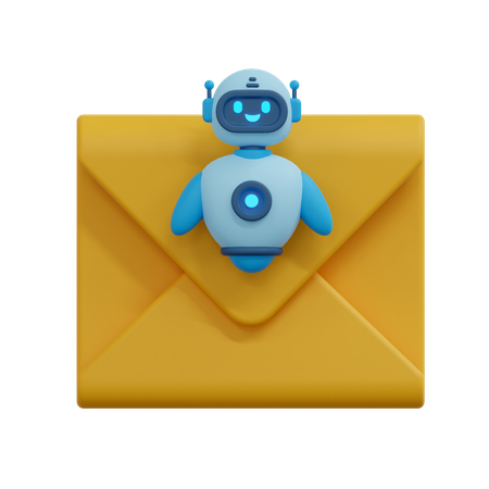 Mensagem de e-mail do chatbot  3D Icon