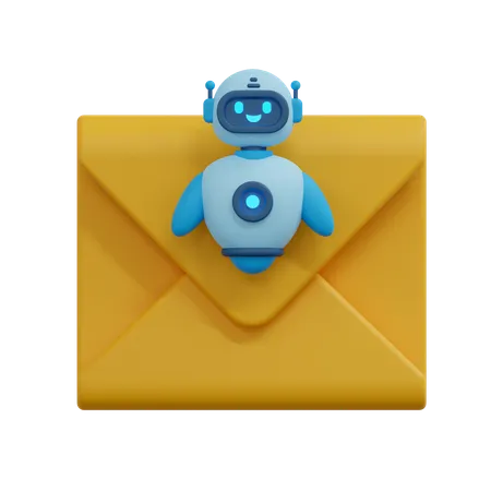 Mensagem de e-mail do chatbot  3D Icon