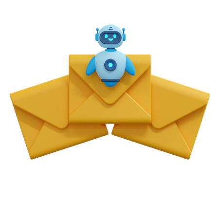 Message électronique du chatbot  3D Icon