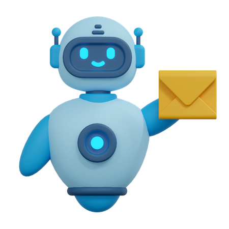 Chatbot Mail Message  3D Icon