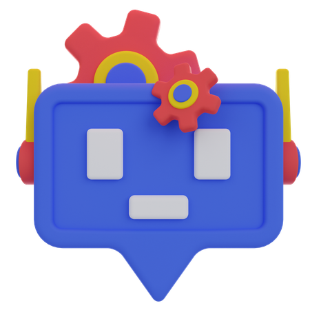 Chatbot Maintenance  3D Icon