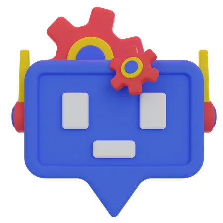 Chatbot Maintenance  3D Icon