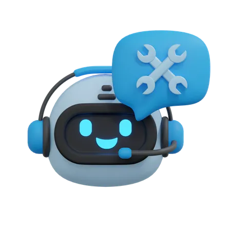 Chatbot Maintenance 3D Icon