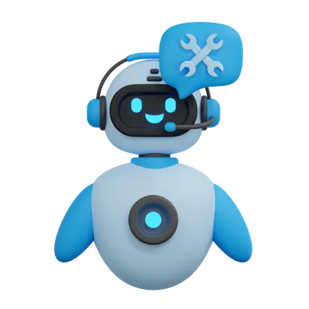 Chatbot Maintenance 3D Icon