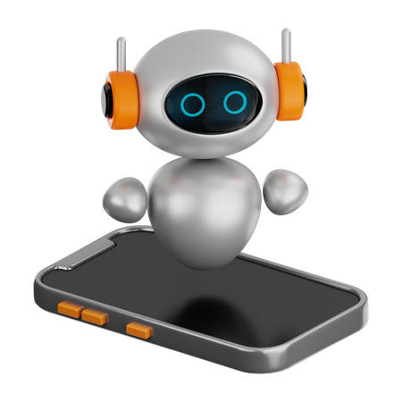 Chatbot mobile  3D Icon