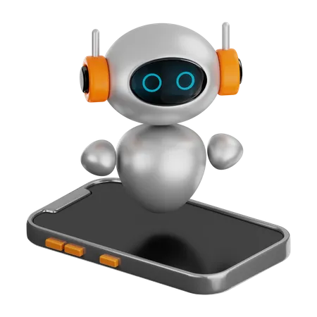 Chatbot mobile  3D Icon