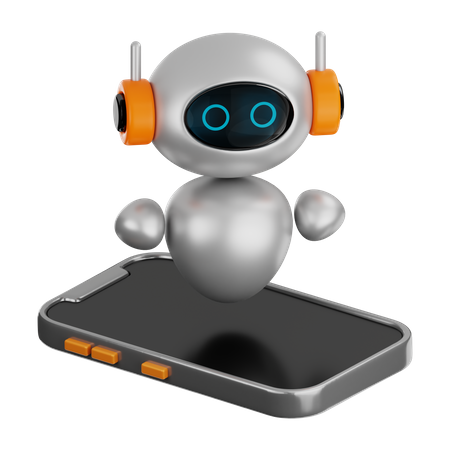 Bot de bate-papo móvel  3D Icon