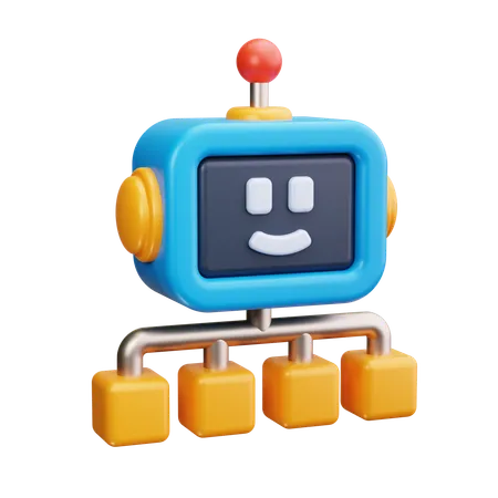 Chatbot Network  3D Icon
