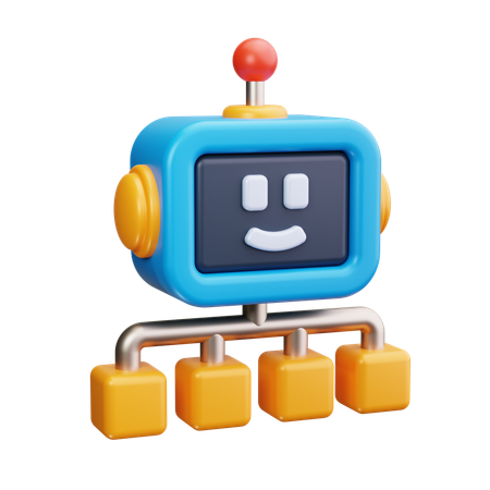 Chatbot-Netzwerk  3D Icon