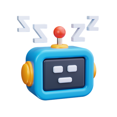 Chatbot Schlaf  3D Icon