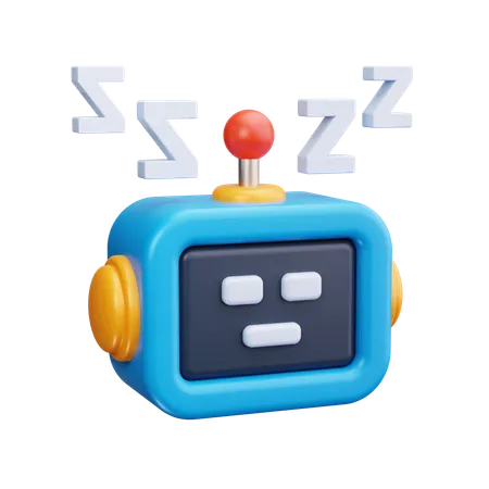 チャットボット睡眠  3D Icon