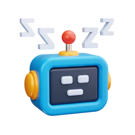 Le chatbot dort  3D Icon