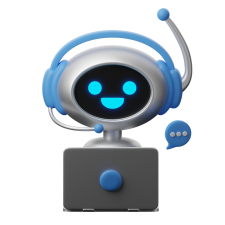 Soporte de chatbot  3D Icon