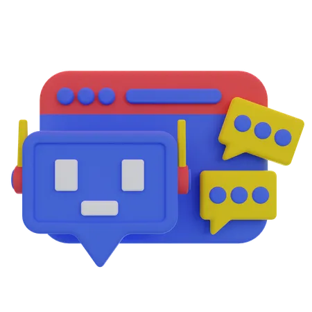 Soporte de chatbot  3D Icon