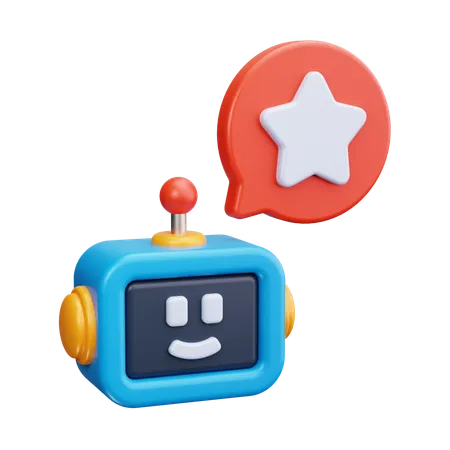 Chatbot Star  3D Icon