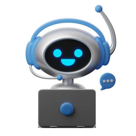 Suporte para chatbot  3D Icon