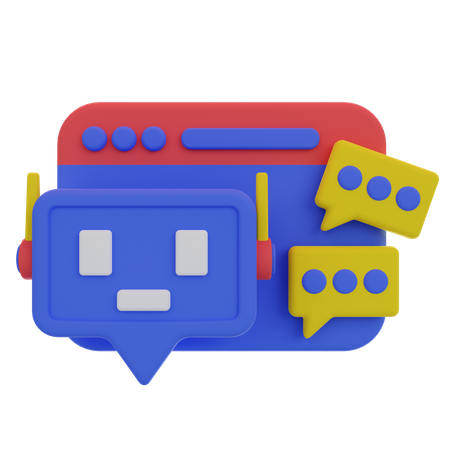 Chatbot Support  3D Icon