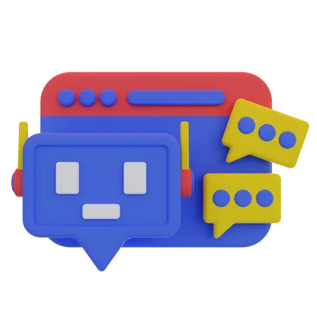 Chatbot Support  3D Icon