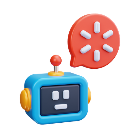 Chatbot wird geladen  3D Icon