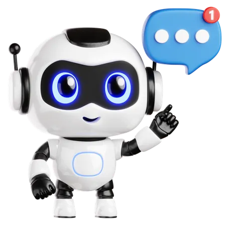 Chatbot with Message Bubble  3D Icon