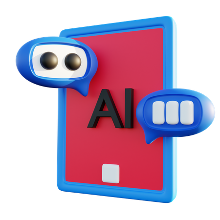 Chatbots d'intelligence artificielle  3D Icon