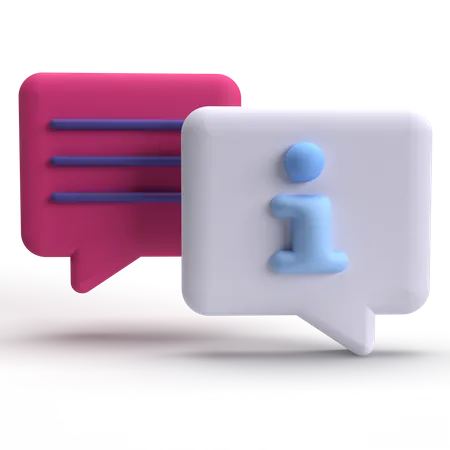 Chatbox Information  3D Icon