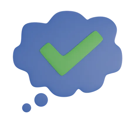 Chatear verificar nube  3D Icon