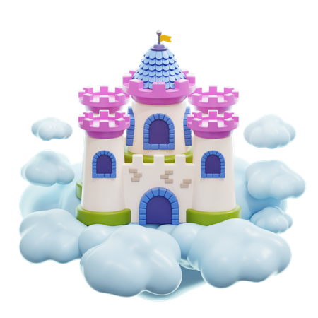 Château dans les nuages  3D Icon