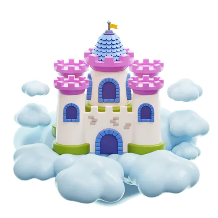 Château dans les nuages  3D Icon