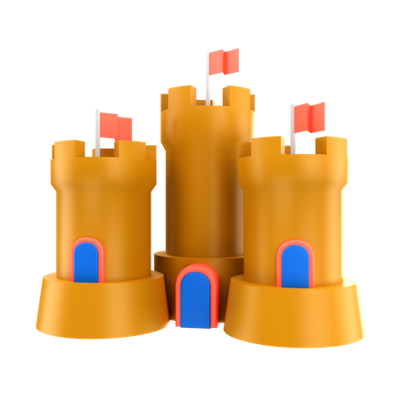 Château de plage  3D Icon