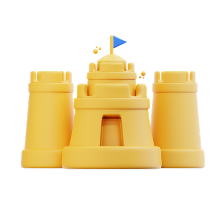 Château de sable  3D Icon