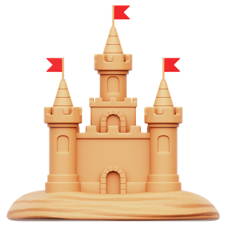 Château de sable  3D Icon