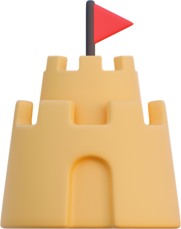 Château de sable  3D Icon